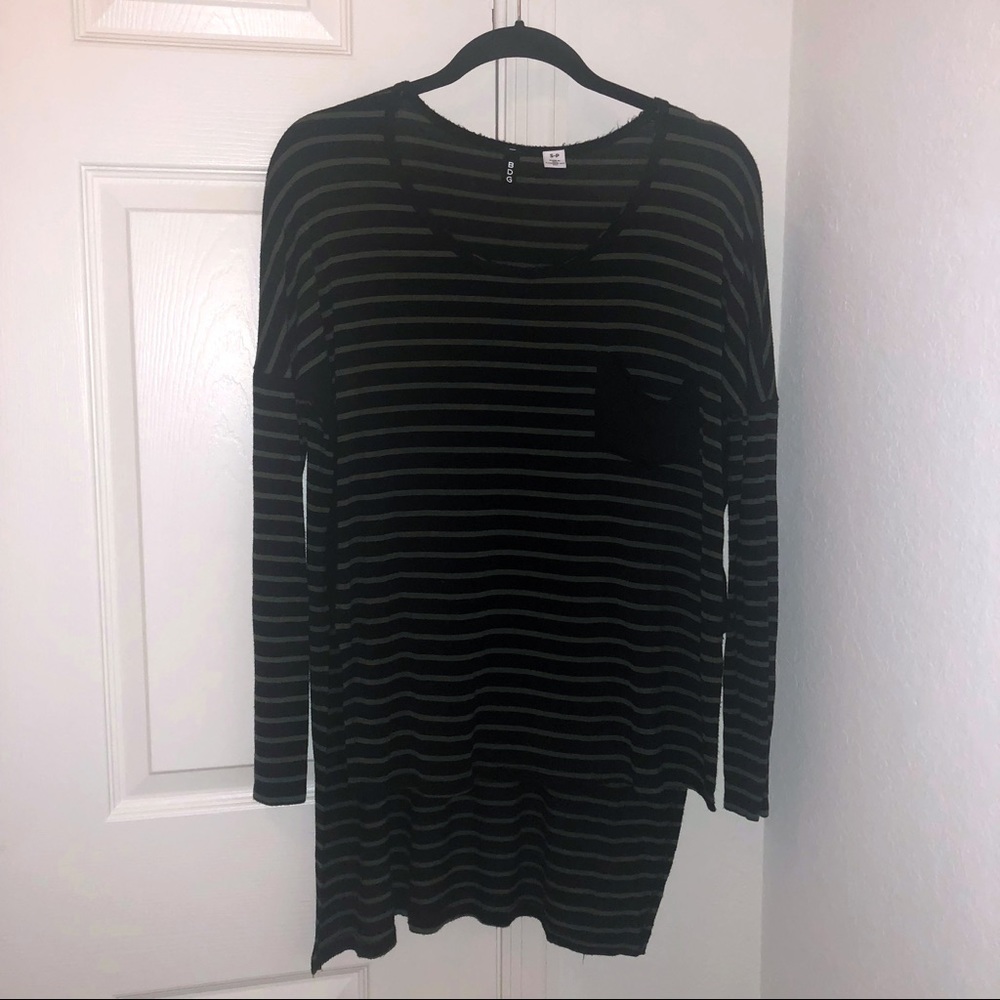 Urban Outfitters High Low Striped Tunic